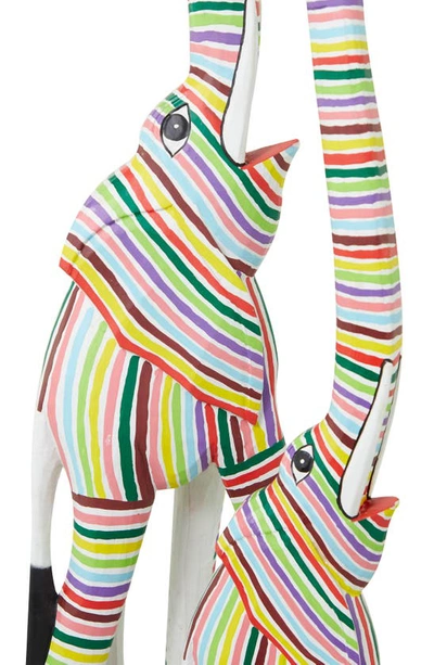 Shop Ginger Birch Studio Multicolored Wood Bohemian Elephant Sculpture In Multi Colored