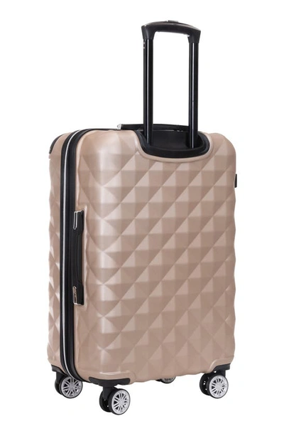 Shop Kenneth Cole Reaction Diamond Tower 24" Hardside Spinner Luggage In Rose Champagne