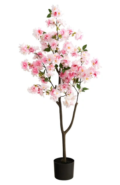 Nearly Natural 4 Ft. Cherry Blossom Artificial Tree In Green