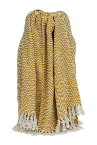 Shop Parkland Collection Isla Transitional Handloomed Throw In Yellow