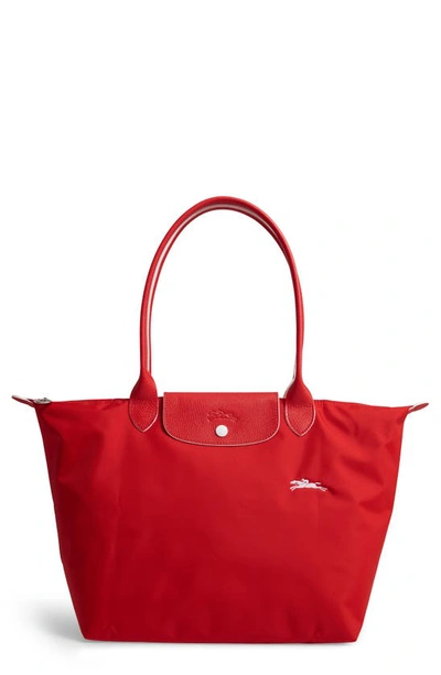 Longchamp Le Pliage Club Tote In Vermillion