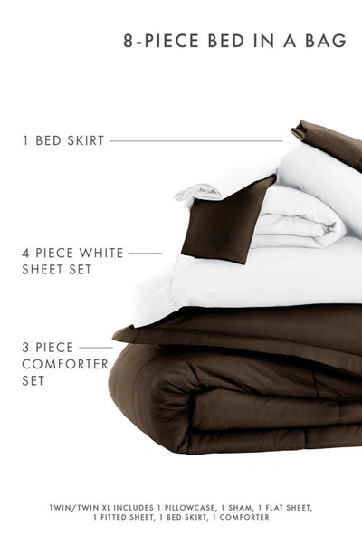 Homespun Home Spun Premium 8-piece Bed In A Bag In Chocolate