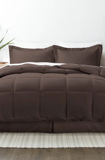 Shop Homespun Home Spun Premium 8-piece Bed In A Bag In Chocolate
