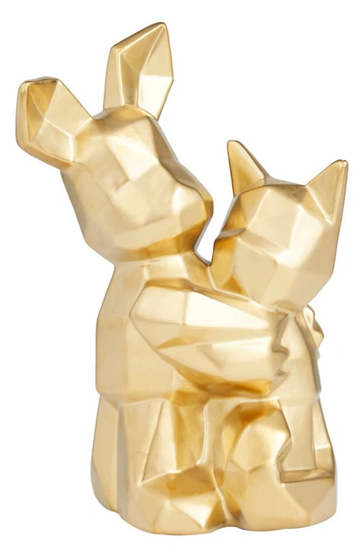 Shop Cosmo By Cosmopolitan Goldtone Porcelain Cubist Dog Sculpture