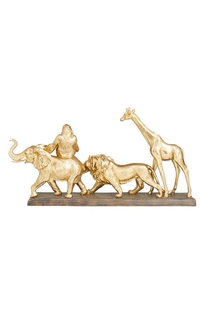 Shop Vivian Lune Home Goldtone Polystone Safari Animal Sculpture