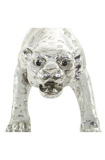 Shop Vivian Lune Home Silvertone Polystone Glam Leopard Sculpture