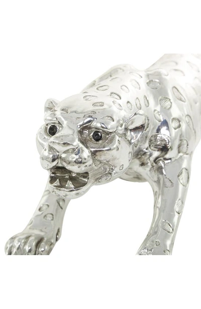 Shop Vivian Lune Home Silvertone Polystone Glam Leopard Sculpture
