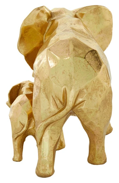 Shop Cosmo By Cosmopolitan Goldtone Resin Modern Elephant Sculpture