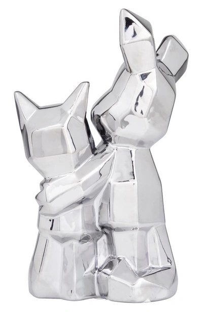 Cosmo By Cosmopolitan Woodland Creature Hugging Sculpture In Silver