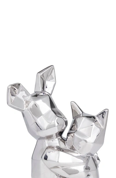 Cosmo By Cosmopolitan Woodland Creature Hugging Sculpture In Silver