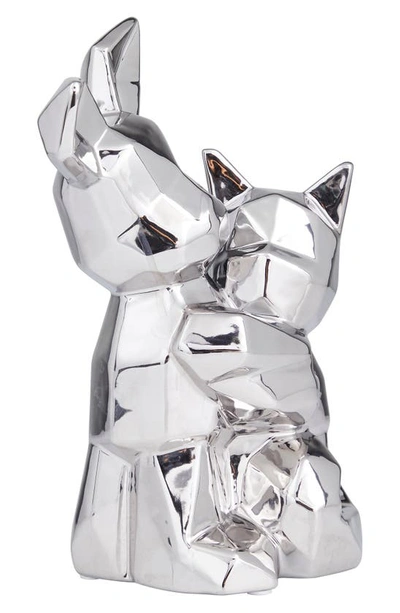 Cosmo By Cosmopolitan Woodland Creature Hugging Sculpture In Silver