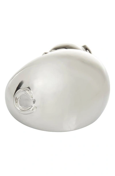 Cosmo By Cosmopolitan Sleeping Pig Sculpture In Silver