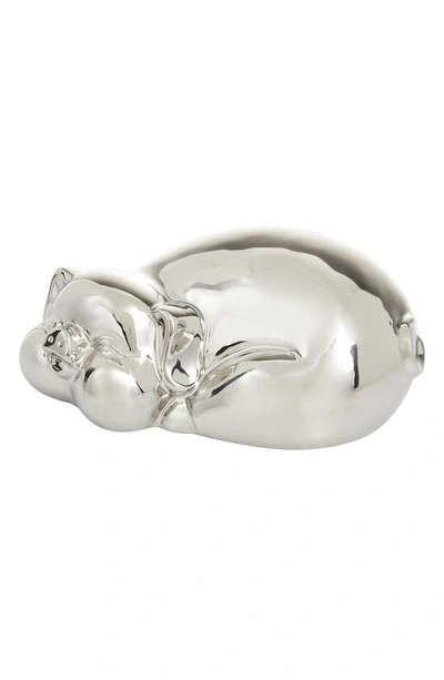 Cosmo By Cosmopolitan Sleeping Pig Sculpture In Silver
