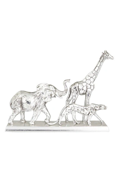 Shop Vivian Lune Home Silvertone Polystone Safari Animal Sculpture