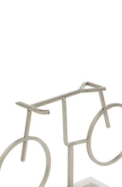 Shop Vivian Lune Home Silvertone Metal Bike Sculpture With Marble Base