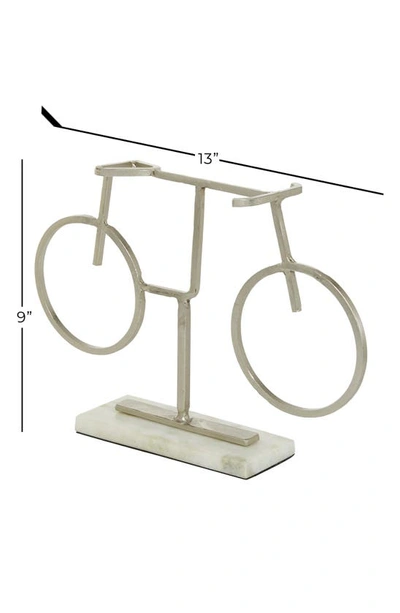 Shop Vivian Lune Home Silvertone Metal Bike Sculpture With Marble Base