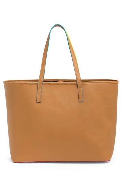 Shop Kurt Geiger Richmond Leather Tote Bag In Light/ Pastel Brown