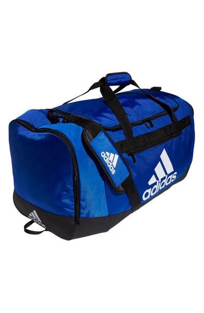 Shop Adidas Originals Defender Iv Large Duffel Bag In Dark Blue