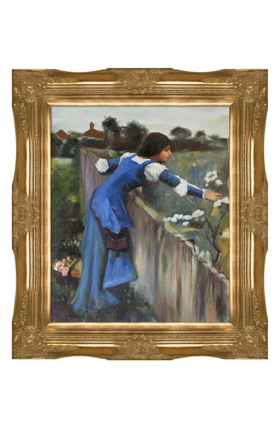 Shop Overstock Art 'the Flower Picker' By John William Waterhouse Framed Oil Painting Reproduction In Multi