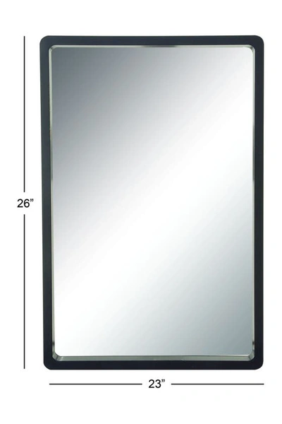 Willow Row Wood Wall Mirror In Black