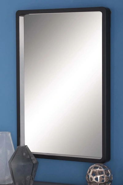 Willow Row Wood Wall Mirror In Black