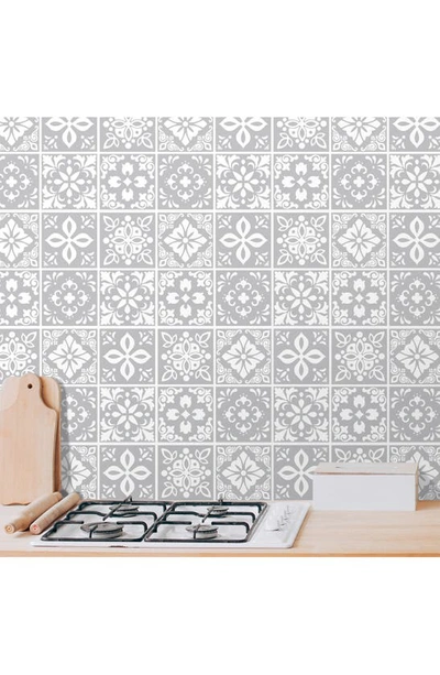 Shop Walplus Andalu Light Grey Cement 72-piece Tile Sticker Set