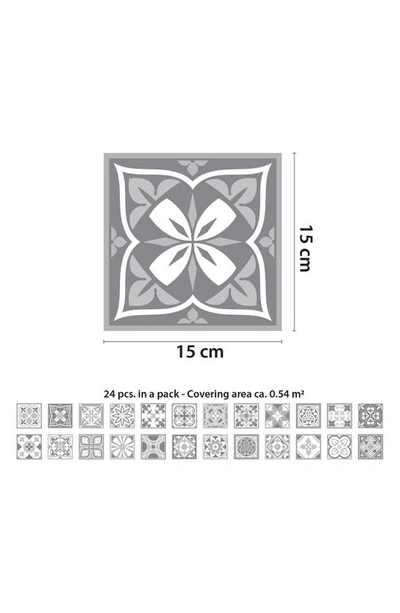 Shop Walplus Purbeck Stone 72-piece Tile Sticker Set In White/ Grey