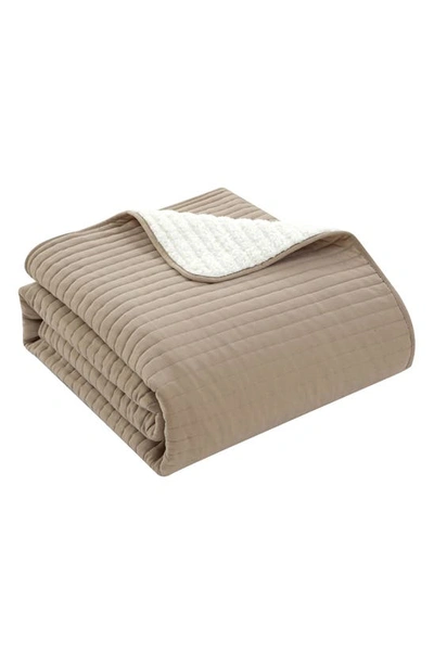 Shop Chic St. Paul Contemporary Quilt Set In Taupe