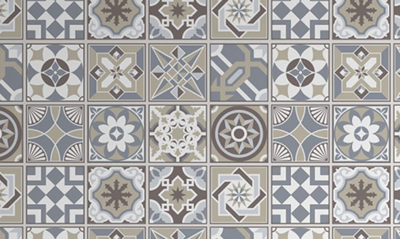 Shop Walplus Limestone 72-piece Tile Sticker Set In White/ Blue