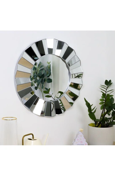 Walplus Geometric Trapezoid Wall Mirror In Silver