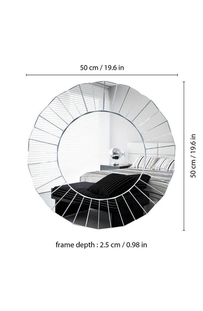 Walplus Geometric Trapezoid Wall Mirror In Silver