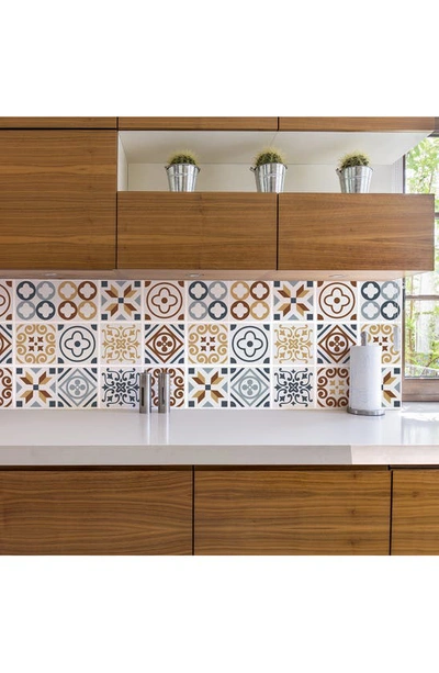 Walplus Azulejo 96-piece Tile Sticker Set In Multicolored