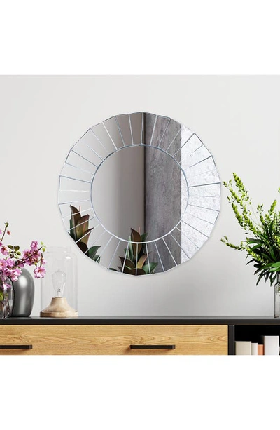 Walplus Geometric Trapezoid Wall Mirror In Silver