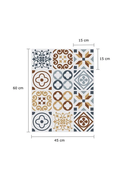 Walplus Azulejo 96-piece Tile Sticker Set In Multicolored