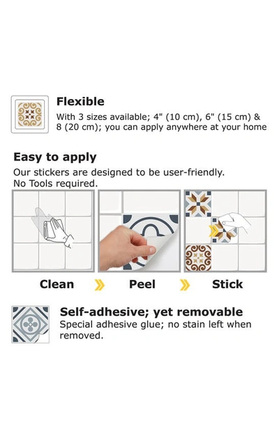 Walplus Azulejo 96-piece Tile Sticker Set In Multicolored