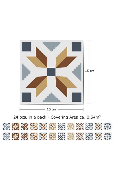 Walplus Azulejo 96-piece Tile Sticker Set In Multicolored