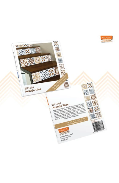 Walplus Azulejo 96-piece Tile Sticker Set In Multicolored
