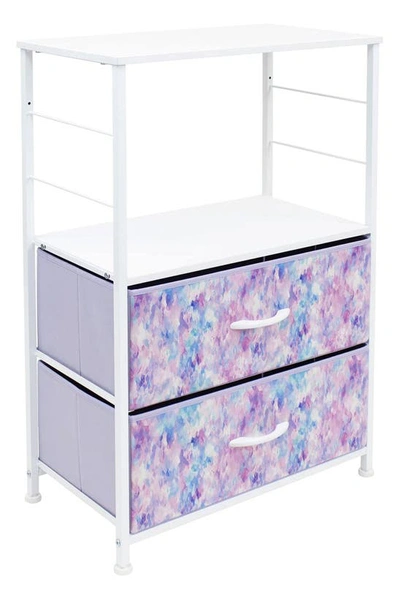 Shop Sorbus 2-drawer End Table In Tie-dye Purple