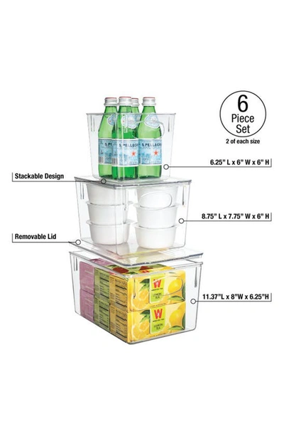 Sorbus Clear Lidded Bin Set In Clear