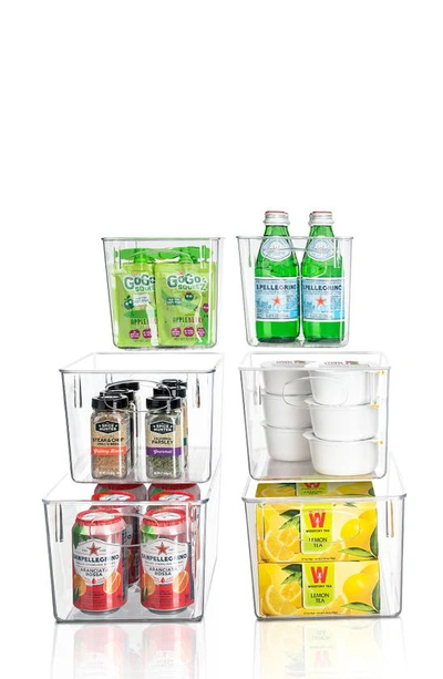 Sorbus Clear 6-piece Kitchen Bin Set In Clear