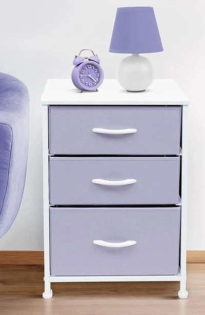 Shop Sorbus 3 Drawer End Table In Purple