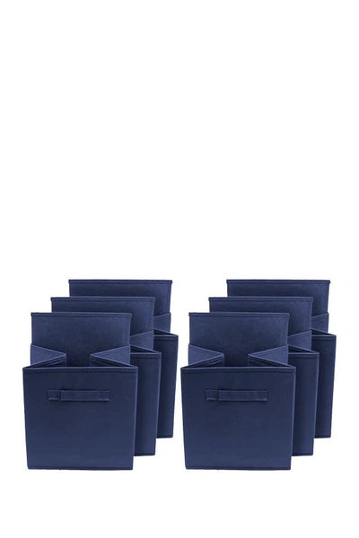 Sorbus Navy Foldable Storage Cube Basket Bin In Navy Blue