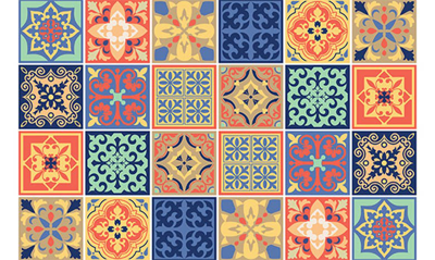 Walplus Mara Colorful Peel And Stick Tiles In Colorful