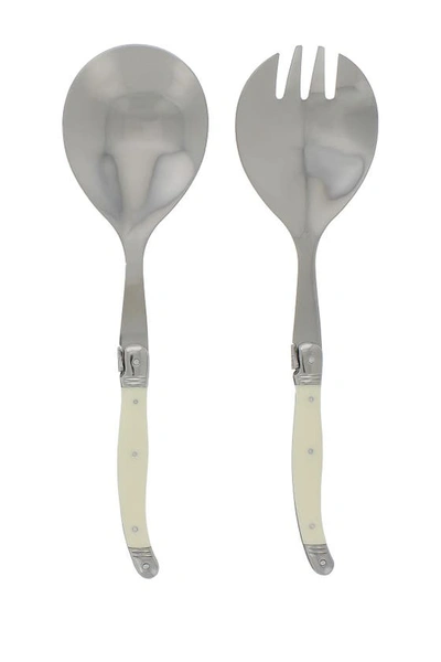 Shop French Home 2-piece Laguiole Faux Ivory Salad Servers