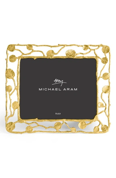 Shop Michael Aram Botanical Leaf 8" X 10" Photo Frame In Gold Tone- Silver