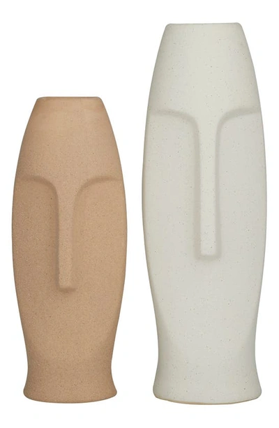 Ginger Birch Studio Ginger And Birch Studio Abstract Face Vase In Multi