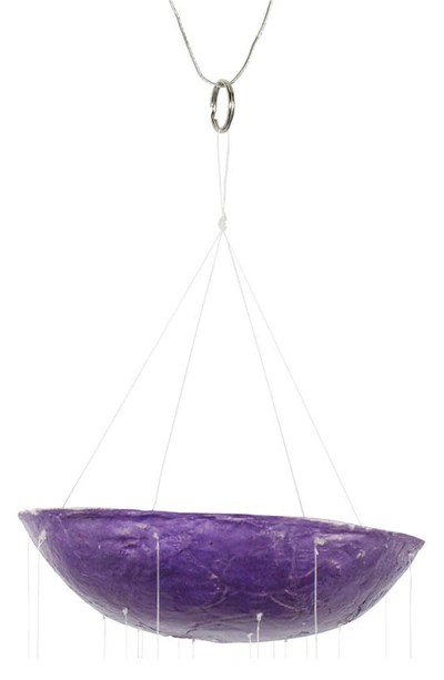 Ginger Birch Studio Purple Capiz Shell Waterfall Windchime In Purple