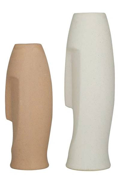Ginger Birch Studio Ginger And Birch Studio Abstract Face Vase In Multi