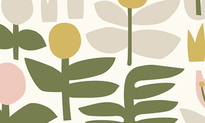 Wallpops A Bit Of Folk Peel & Stick Wallpaper In Green
