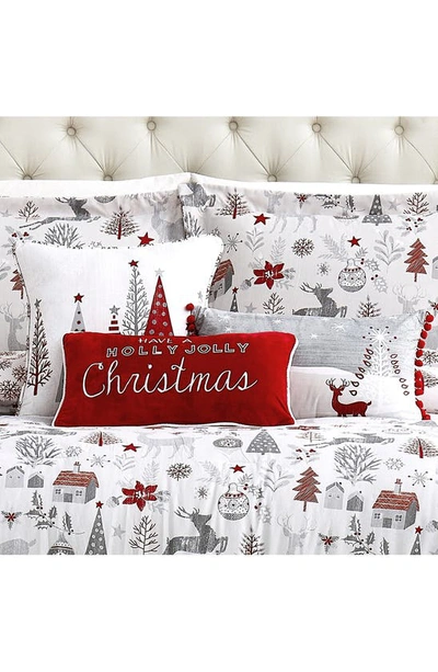 Southshore Fine Linens Holly Jolly Lane Microfiber Comforter & Accent Pillows Set In Holly Jolly Lane